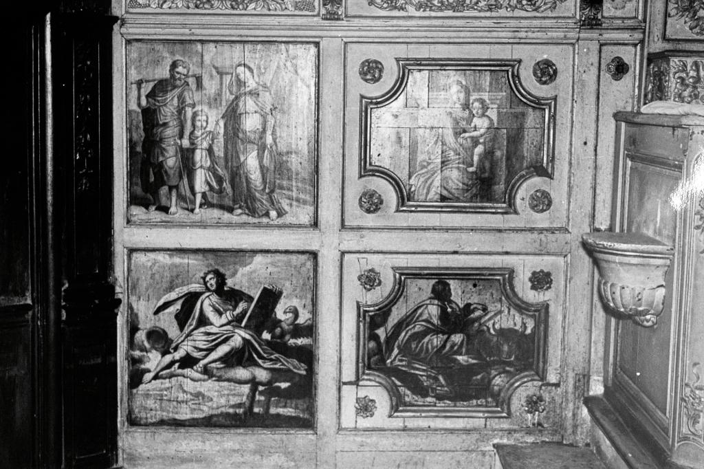 panneau 1 du maître autel, côté nord : la Sainte Famille en marche