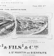 Laiterie du domaine d'Orbiquet.- Gravure, vers 1918. (AD Calvados. R 1866).