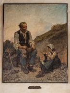 tableau : Le déjeuner du casseur de pierres