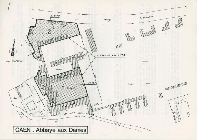 abbaye de bénédictines de la Trinité dite abbaye aux Dames, actuellement hôtel de région