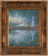 tableau : Dimanche au bord de l'eau