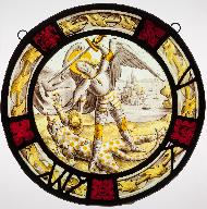 rondel : Saint Michel terrassant le démon