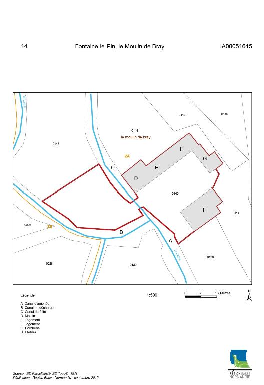 Plan de localisation des bâtiments.