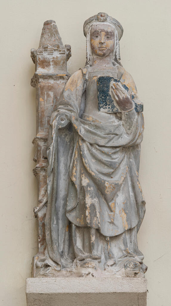 statue (demi-nature) : sainte Barbe