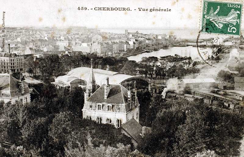 459. CHERBOURG - Vue générale.- Carte postale, Collection P. B, Cherbourg. (AD Manche. Série FI).