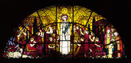 verrière figurée : Glorification de sainte Cécile (baie 20)