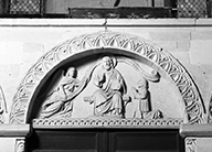 tympan : restauration de l'église en 1854