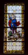 verrière : Saint Christophe portant l'Enfant Jésus (baie 7)