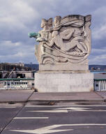 ensemble de 2 groupes sculptés : la Seine et l'Océan